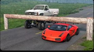 Испытание «Машины против ловушки с бревном» в BeamNG Drive!