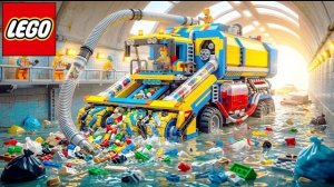 Я собрал из конструктора LEGO канализационную машину для уборки мусора 🚛🥤