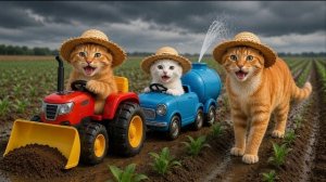 Мама-Кошка Подстригает мех на ферме и Шьет Тигровую шапочку Для Котят Дома🐾🎩🐯