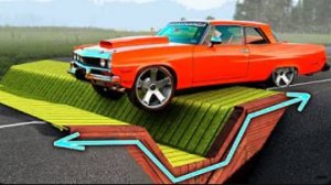 «Машины против перевернутых лежачих полицейских» №3 в BeamNG Drive!
