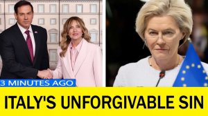 Rubio met Meloni in Rome - von der Leyen was furious!