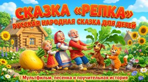 Сказка «Репка» — русская народная сказка для детей | Мультфильм, песенка и поучительная история