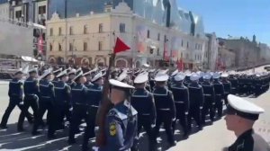 Марш курсантов Морского государственного университета имени адмирал Г.И. Невельского в День Победы