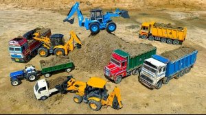 Jcb Загружает песок в грузовик-самосвал BharatBenz Swaraj? Jcb Ки Худай  Мультфильм о тракторе