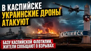 В Каспийске украинские дроны атакуют базу Каспийской флотилии, жители сообщают о взрывах