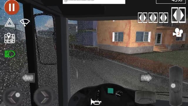 Еду с включённым правым повородником в Public Transport Simulator