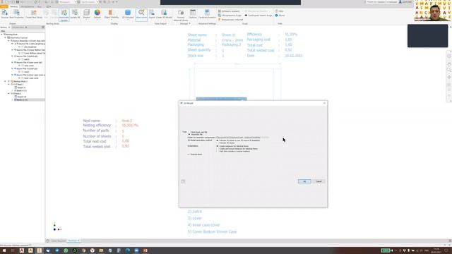 Подготовка раскроя в Inventor Nesting