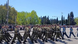 Парад Победы в столице Абхазии Сухуме 9 мая 2026 года. Прохождение парадных колонн и военной техники