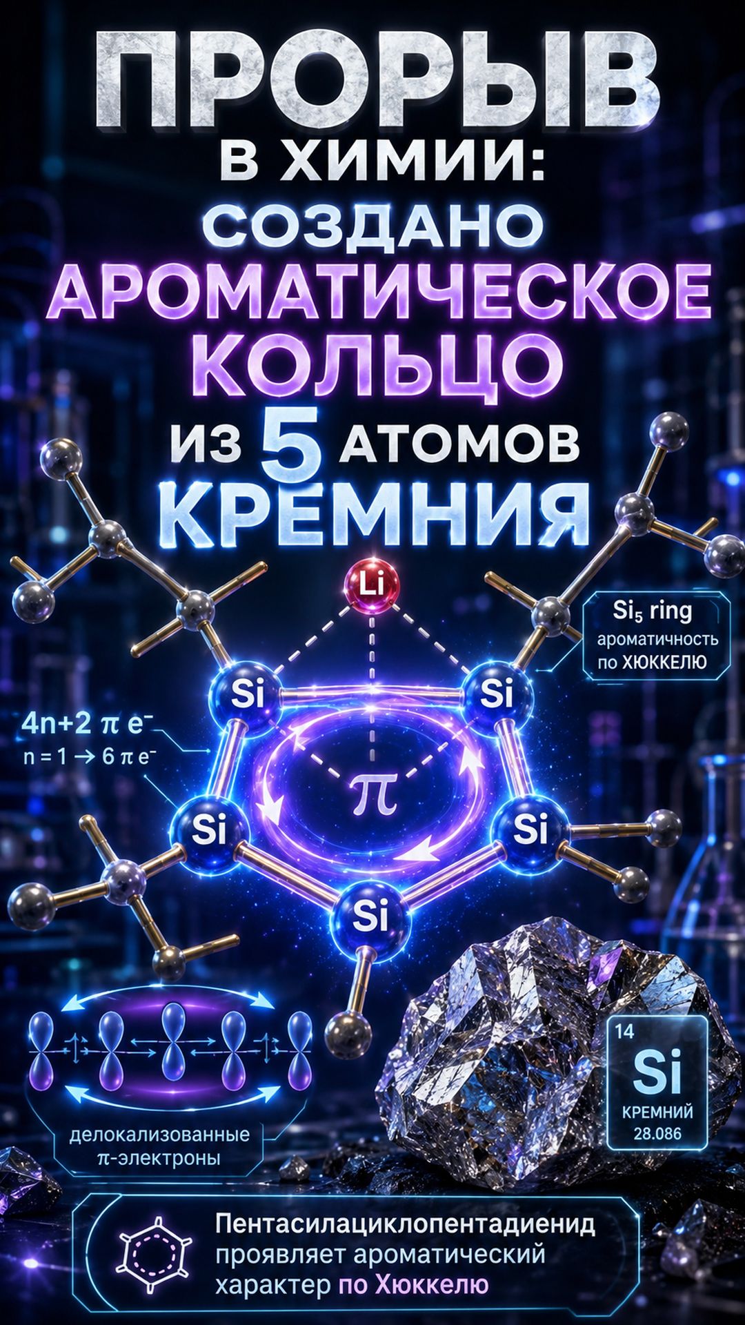 Почему синтез ароматического кольца из пяти атомов кремния — это большое событие для химии