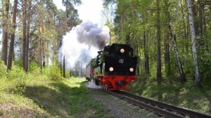 Поездка на паровозе DH2T №9 по трассе Свердловской ДЖД. ( ускоренная версия ).