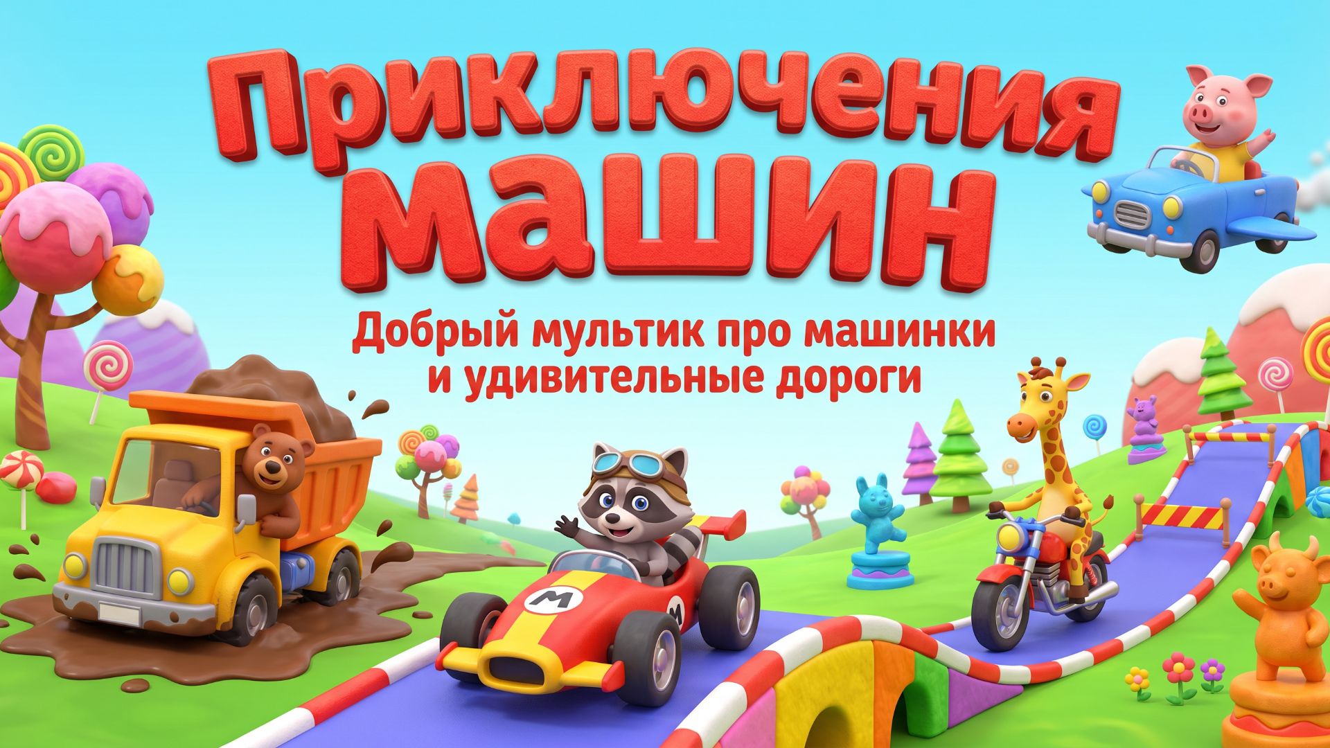 Мультики про машинки для малышей 🚗 Развивающие мультфильмы для детей 1–3 лет | Учим цвета, цифры