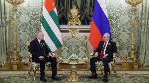 Владимир Путин встреча с Президентом Республики Абхазия Бадрой Гунбой, Кремль, 9 мая 2026 года