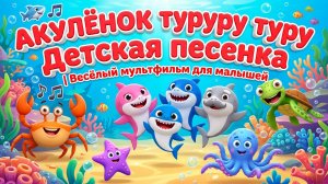 Акулёнок туруру туру 🦈🎵 Детская песенка | Весёлый мультфильм для малышей