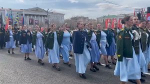 В параде Победы в Чите впервые участвовала колонна жён и матерей военных