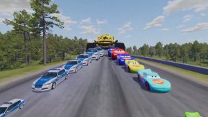 МАШИНКИ ТАЧКИ: Молния Маккуин против Монстр-Автобуса! 🏎️ Грузовик Мак и Ловушка с ШИПАМИ 💥