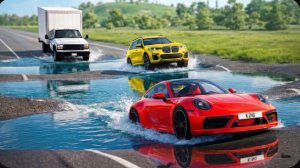 Четвертое испытание «Машины против водных ям» в BeamNG Drive!