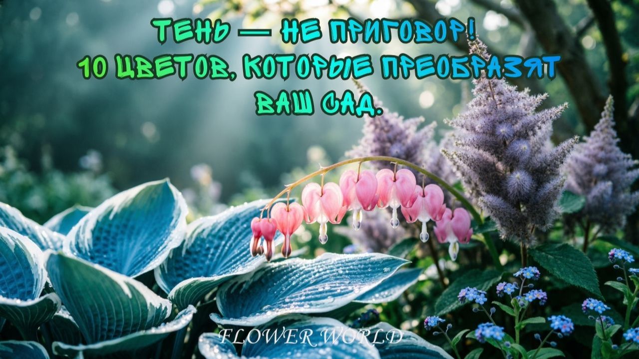 Тень — не приговор! 10 цветов, которые преобразят ваш сад.💐