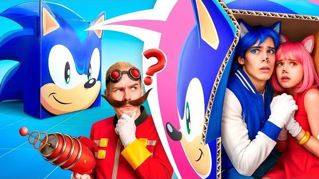 Соник против Эггмана! Экстремальные прятки в коробках челлендж!