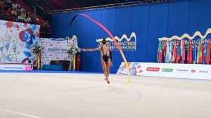 Выступление Ксении Савиновой на первенстве России 2024 с лентой