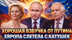 Хорошая порка от Путина Европа потеряла свою крышу Зря ЕС пошла на л РФ