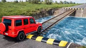 Второе испытание «Автомобили против железнодорожного моста» в BeamNG Drive!