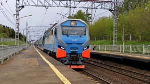 Поезд Аврора (ЭП2К-503) станцию Сенеж