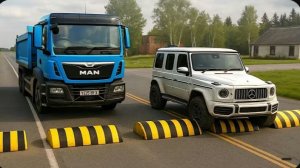 «Машины против странных лежачих полицейских» №3 в BeamNG Drive!