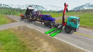 МАШИНКИ ТАЧКИ: Молния Маккуин на ГРУЗОВИКЕ попал в ЯМУ! 🏎️ Трюки и Аварии Машин 💥