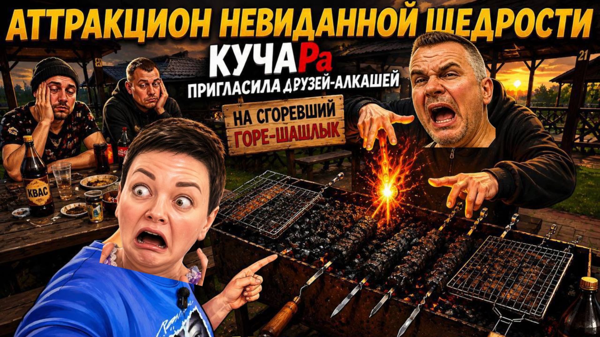Пиратская ЖизнЯ/ ШАШЛЫЧНЫЙ ПЕРДИМОНОКЛЬ/ Аттракцион невиданной щедрости/Алкаши и горелый шашлык) смотреть онлайн