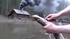 Рыбалка в глухой тайге Сибири Ловля Крупного Хариуса и Щуки Медвежий угол Медведя полно Жили 10 дней