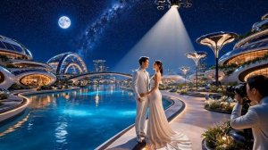 Relaxing Futuristic City Under the Stars ｜ Peaceful Sci-Fi Ambient Music for Sleep & Calm