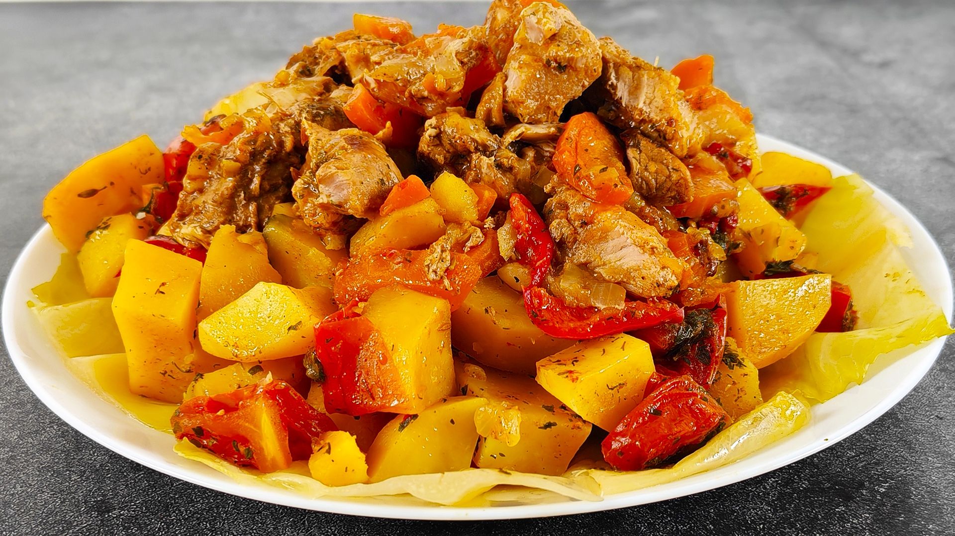 Дымляма по-домашнему. Очень вкусные тушеные овощи с мясом