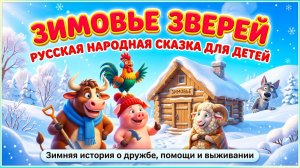 Зимовье зверей — русская народная сказка для детей | Зимняя история о дружбе, помощи и выживании