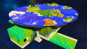 Майнкрафт но мир плоский 2