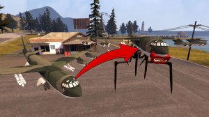 Обычный самолет превратился в летающего монстра-людоеда. Garry's Mod