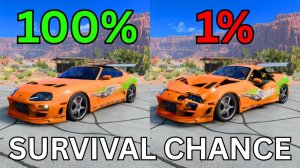 Реалистичные аварии с Шансом на ВЫЖИВАНИЕ #2 BeamNG.drive