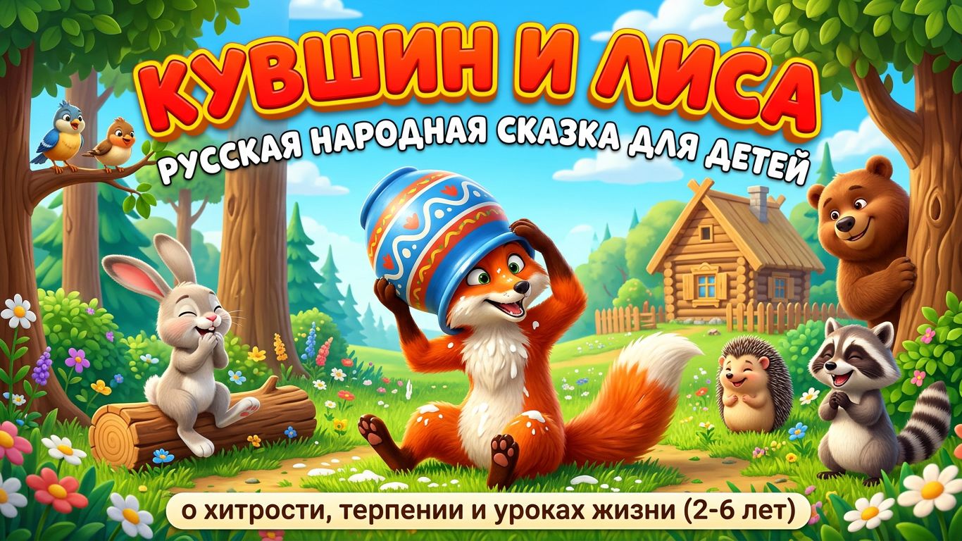 Сказка Кувшин и Лиса — русская народная сказка для детей | о хитрости, терпении и уроках жизни