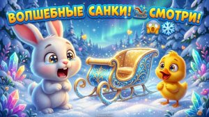 ЗИМНЯЯ СКАЗКА! ❄️✨ Зайка и Утенок нашли ВОЛШЕБНЫЕ САНКИ! 🛷🐰