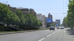 «Бессмертный полк» на электронных билбордах на улицах Донецка