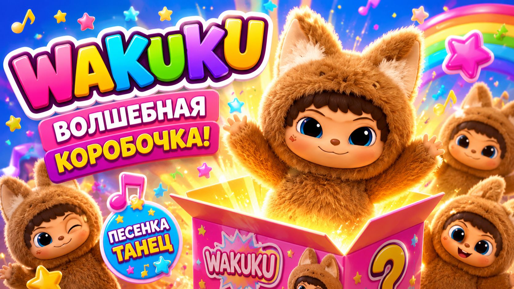 WAKUKU — Волшебная Игрушка из Секретной Коробки! ✨ ДЕТСКАЯ ПЕСЕНКА-МУЛЬТИК