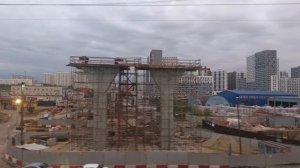 встречаем вечер прямо вовремя поездки на эп 2  д с видом из окна электрички  перегон Бронницы москва