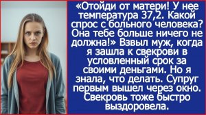 Муж защищал свекровь, пока не вылетел в окно.|Истории из жизни|Аудиокниги слушать|Жизненные истории
