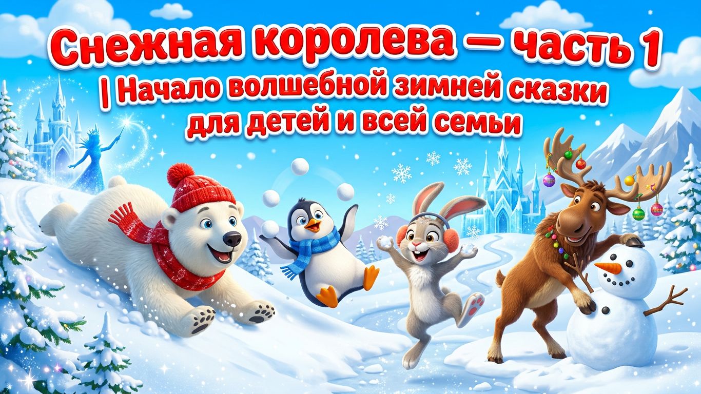 Снежная королева — часть 1 | Начало волшебной зимней сказки для детей и всей семьи