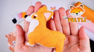 Мастер-класс Корги из фетра / Как сшить игрушку корги своими руками / Собачка из фетра