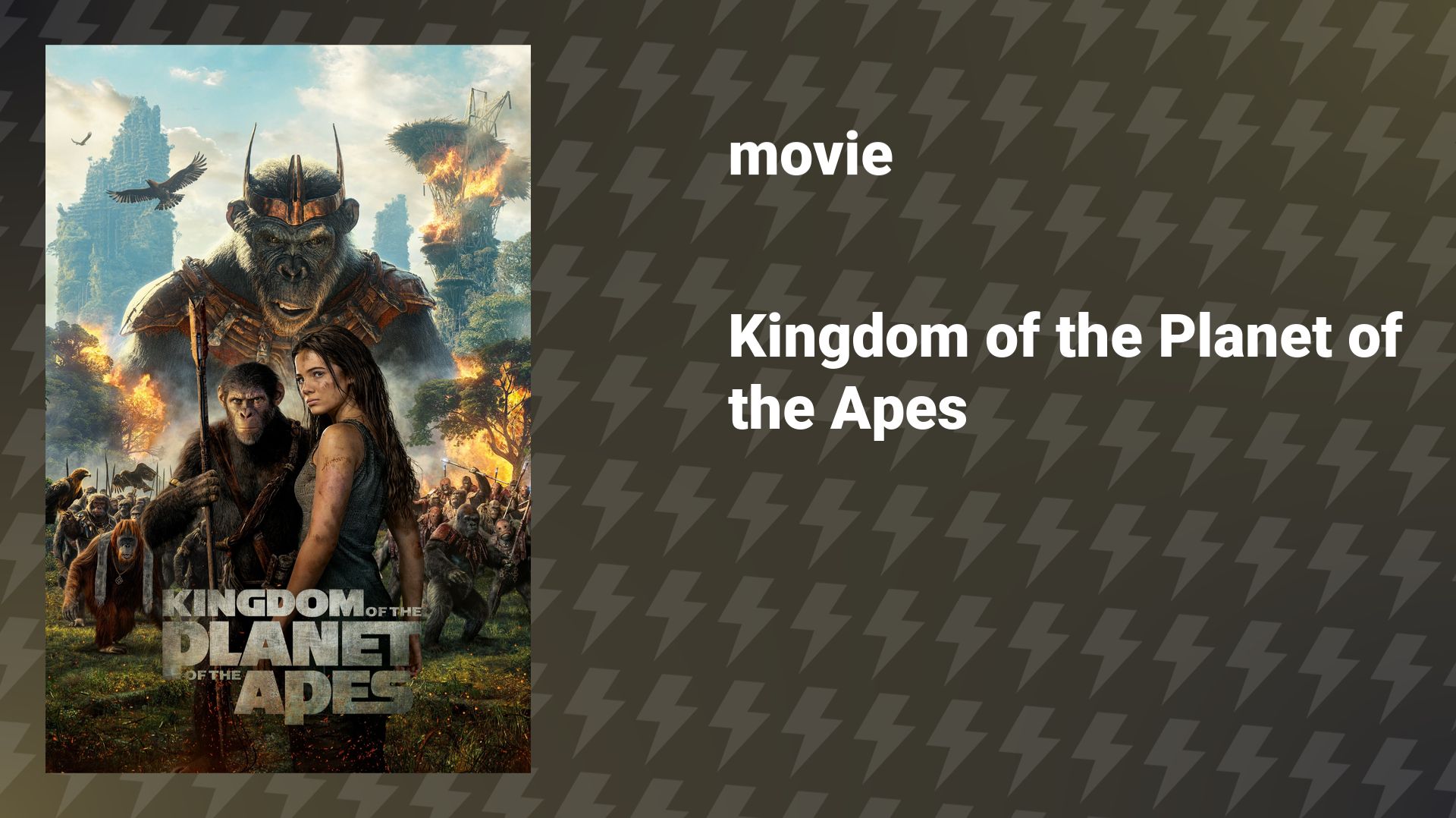 Kingdom of the Planet of the Apes (movie, 2024) смотреть онлайн