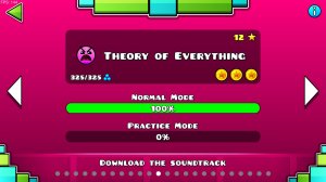прохождение Theory of  Everything 100%(Geometry dash)