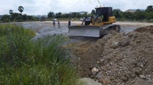 EP1. Huge Project Fill Land Delete Pond Grass Water by SHANTUI DH17C3 Pro Push Stone with dump truck