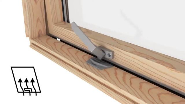 RoofLITE вентиляция с помощью нижней ручки