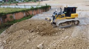 Ep8. Three Part More Corner Complete 100_ Delete Pit Field by SHANTUI DH17 C3 with dump truck