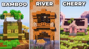 Minecraft: 3 стартовых дома в 3 разных биомах